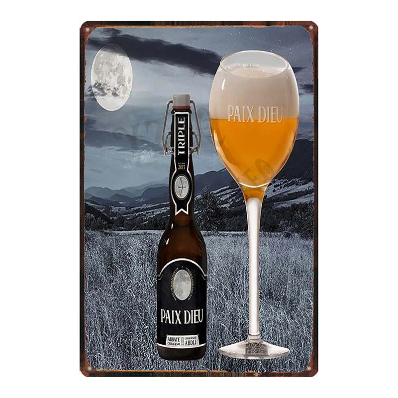 Beer Metal Tin Sign Paix Dieu Mort Subite Retro Poster Affligem For Wall Bar Pub Art Kitchen Coffee Home Decor 30X20CM DU-8499B