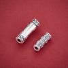 Sterling Silver Fu Character Ruyi Tube Spacer Beads for DIY Bracelets