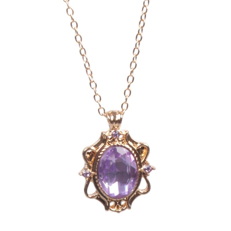 Stylish Diamond Inlayed Pendant Clavicle Chain Jewelry Gift for Wife Girlfriend