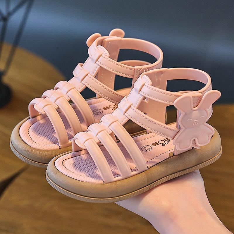 Dívčí římské sandály, letní dětské vysoké princeznovské boty pro malé holčičky