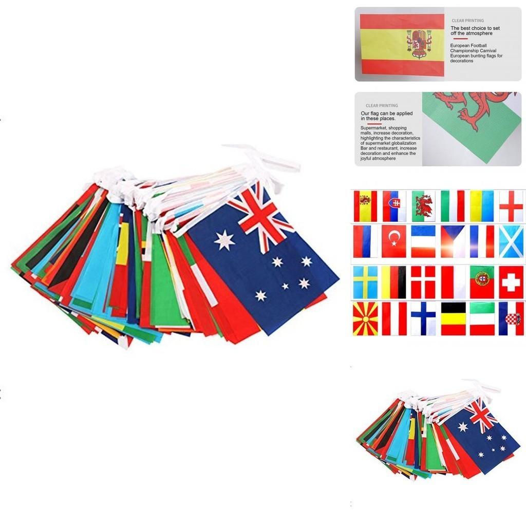 Lebhafter Euro 2021 Wimpel 10m Polyesterflaggen für internationale Fußballdekoration