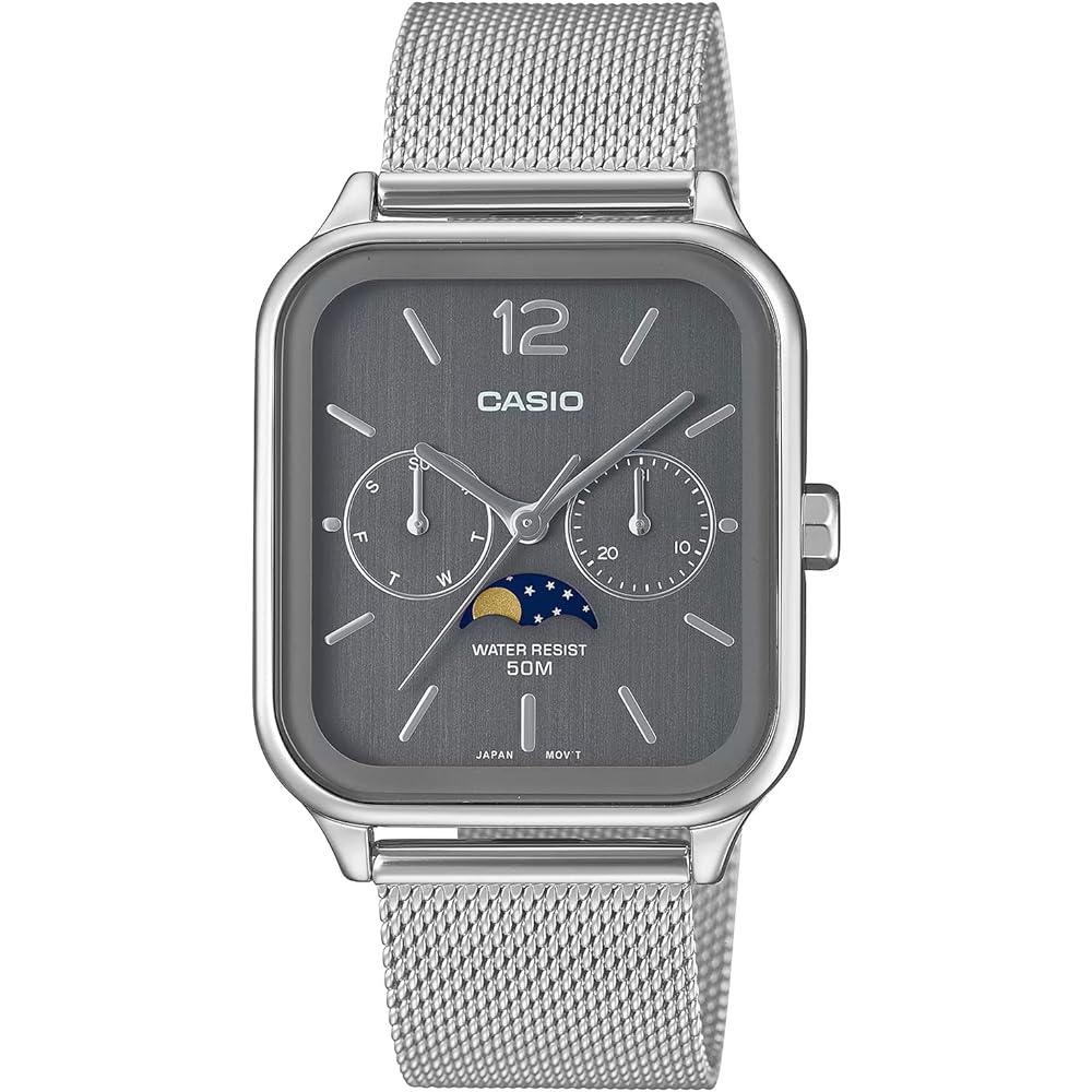 Casio MTP-M305M-8AVER Men s Multi-Dial Quartz Watch Stainless Steel Strap Silver Classic