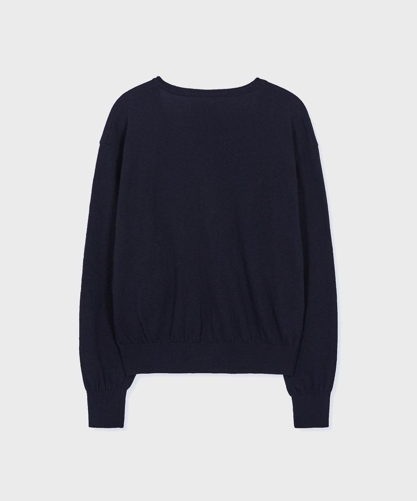 Kyuseu Extra Fine Wool V Cardigan (Navy)