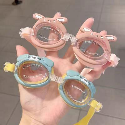 Kinder Cartoon Einhorn und Krebs Wasserdichte Schwimmbrille - Hohe Definition Niedliche Brille