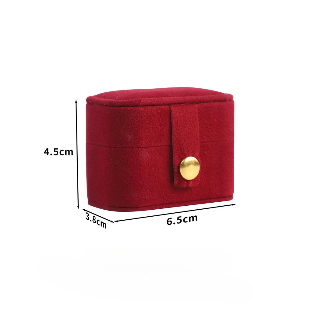 Ring Portable Small Jewelry Storage Box for Women Travel Simple Leather Ring Earrings Storage Box Organizer Display Gift Bag