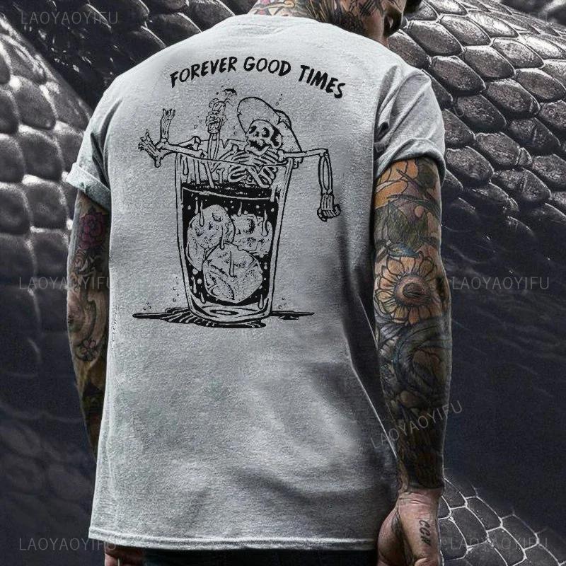 Men Clothing Skulls Graphic Tshirts Grunge Skull Theme Print Tops Male Fashion Loose Punk Tee XS-4XL T Shirt Ropa Hombre