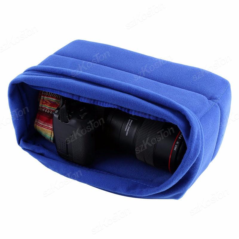 Camera Insert Bag Waterproof Shockproof DSLR Camera Lens Insert Bag Padded Case With Drawstring