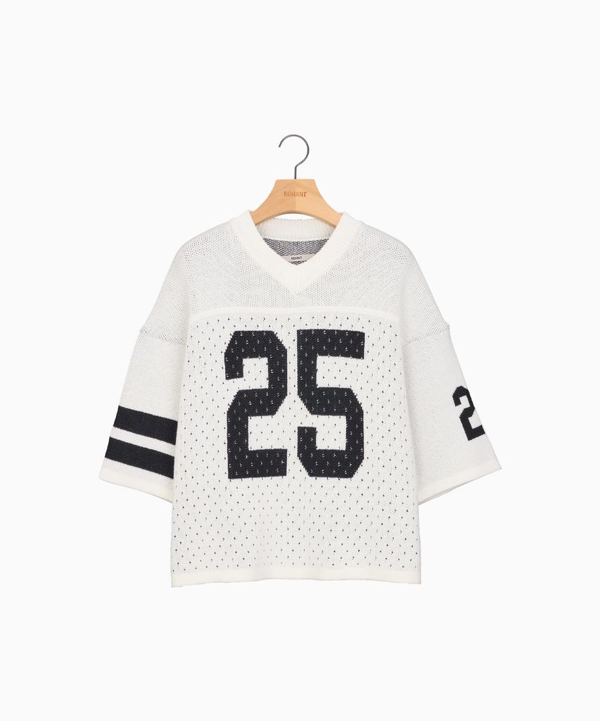 NOHANT 25 Jacquard Short Sleeve Knit Ivory