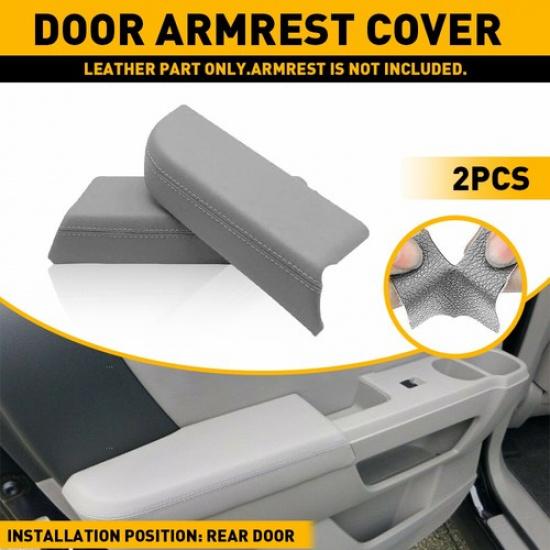 For 2009-2015 Pilot Honda Leather Armrest Rear Panels Door Gray Cover 2X