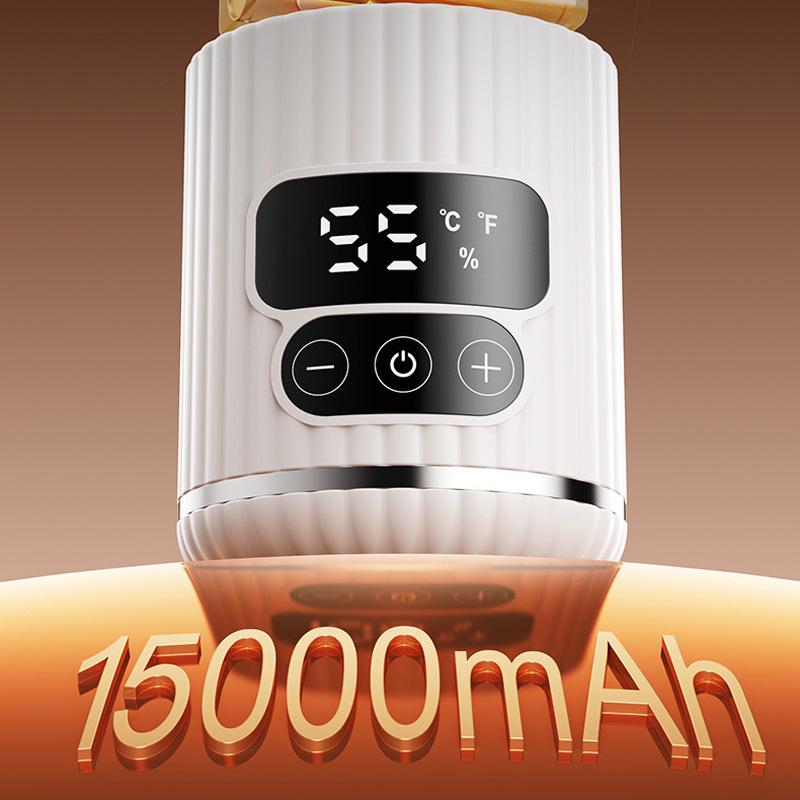 Portable Wireless Baby Milk Warmer Cup - Insulated, Rechargeable with Temperature Control for Travel