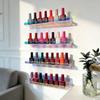 Clear Acrylic U-Shaped Wall Shelf - No-Drill Hanging Rack for Bathroom, Kitchen, or Study