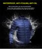 Ultra‑Light Men Packable Padded Winter Coat, Stand Collar Zip‑Up Puffer Jacket, Portable Drawstring Bag Included, Solid Outerwear