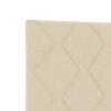 Bed Frame with Headboard Cream 180 X 200 Cm Fabric