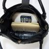 Soft Leather Round Bag Multi-Stripe 2-Way