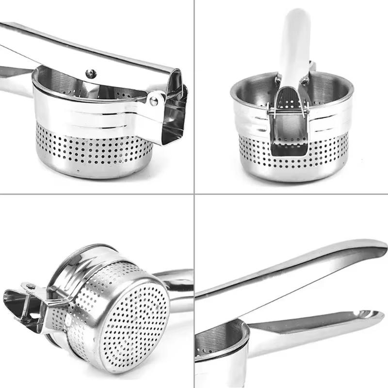 Stainless Steel Potato Ricer Masher Fruit Vegetable Press Juicer Crusher Squeezer Household Kitchen Cooking Tools