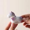 Crystalline Glazed Ceramic Horse Spinner Toy Ornament for Desktop and Car Decoration