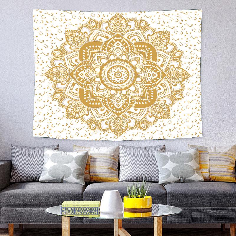 Mandala beach towel multi-purpose tapestry sitting blanket wall hanging bedroom background cloth blanket ethnic style