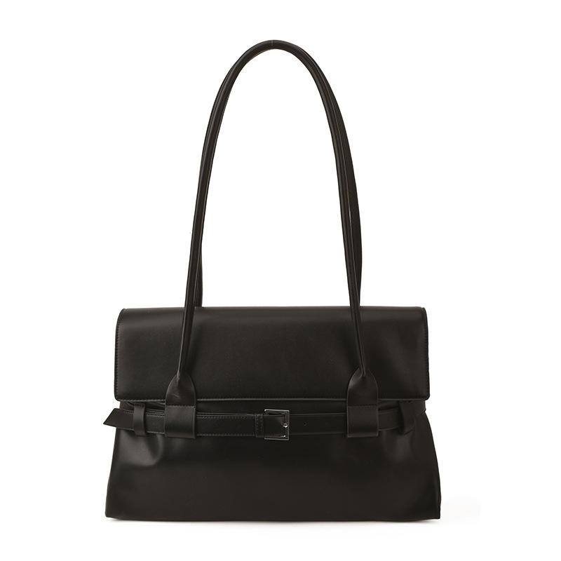 

Retro texture underarm messenger bag, new trendy fashion commuting versatile tote bag чёрный