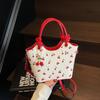 New Trendy Girl Handbag Fashionable Cherry Tote Bag Niche Printed Texture Shoulder Bag Underarm Bag