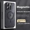 iPhone 15 Pro Max Case, Apple 15 Pro Max with Anti-drop, Full Coverage Lens, Magnetic Absorption, Simple and Light Luxury Leather in Black