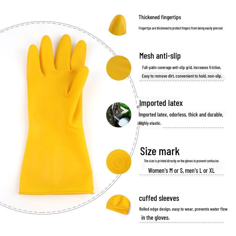 Nanyang Langlebige Rutschfeste Latex-Spülhandschuhe für Küche und Industrie
