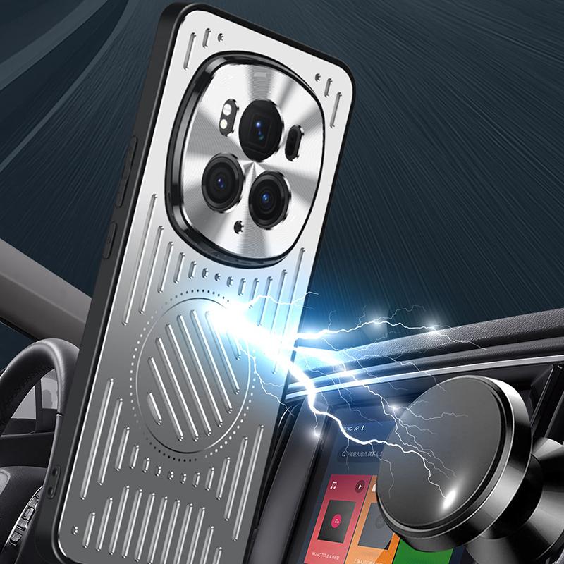 For Honor Magic6 Pro 5G Heat Dissipation Phone Case TPU+Aluminum Alloy Back Cover