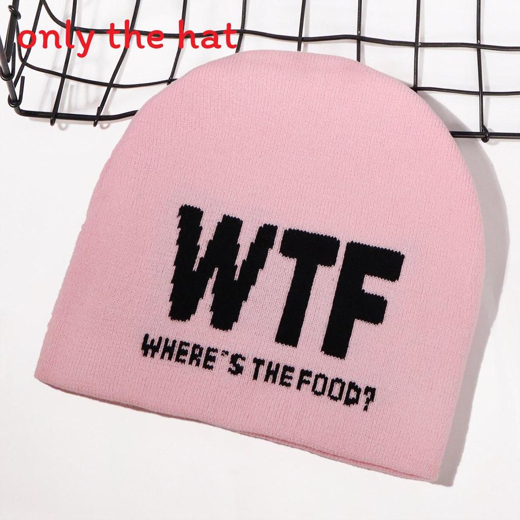 

Knit Hat For Men Women Warm Beanie With Alphabet Letters For Streetwear Fashion рожевий