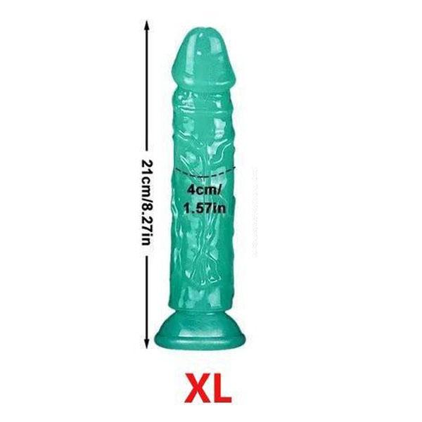 Ny Självlysande Simulerad Phallus Realistisk Kvinnlig Penis med Sugkoppar Överdimensionerad Par Erotiska Sex Vuxenleksaker Manliga Leksaker