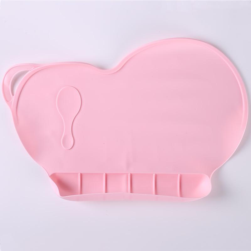 Non-Toxic Silicone One-Piece Placemat Cloudy With Pocket Baby Silicone Dinner Plate Suction Bowl Children'S Tableware