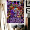 Name Custom Freddy Nights Wall Tapestry Aesthetic Wall Hanging Printed Fabric Blanket Decorative Tapestries for Bedroom Living Room Home Decor