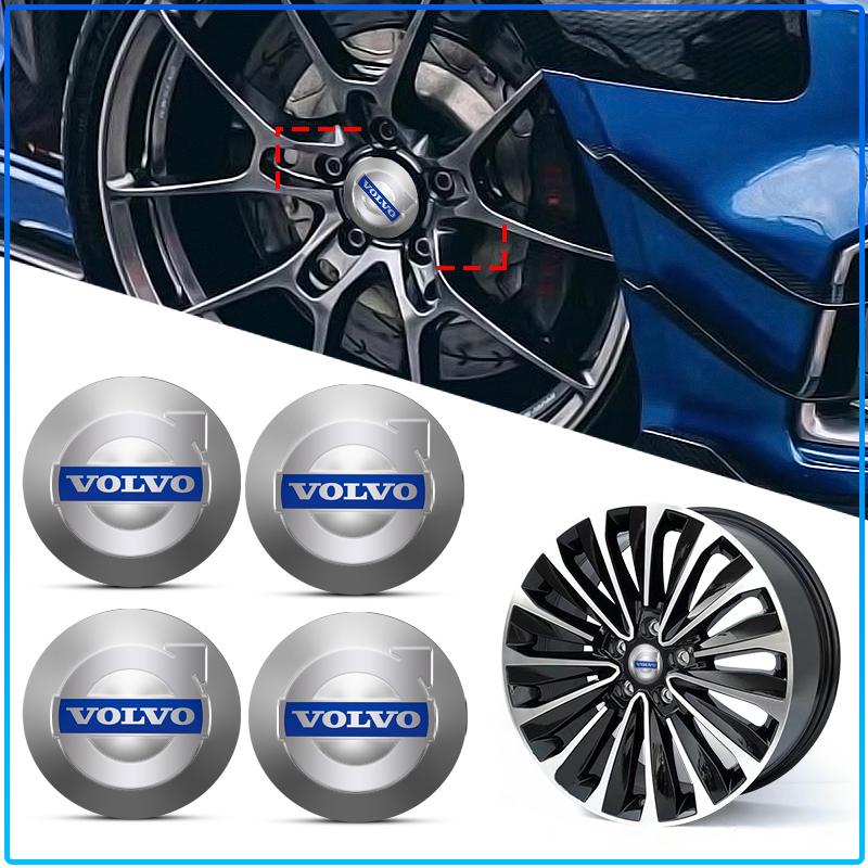4pcs Car Wheel Center Hub Cap Stickers Rim Cover Emblem Decal For Volvo XC90 XC60 XC70 XC40 V90 V60 V40 C70 C30 S80