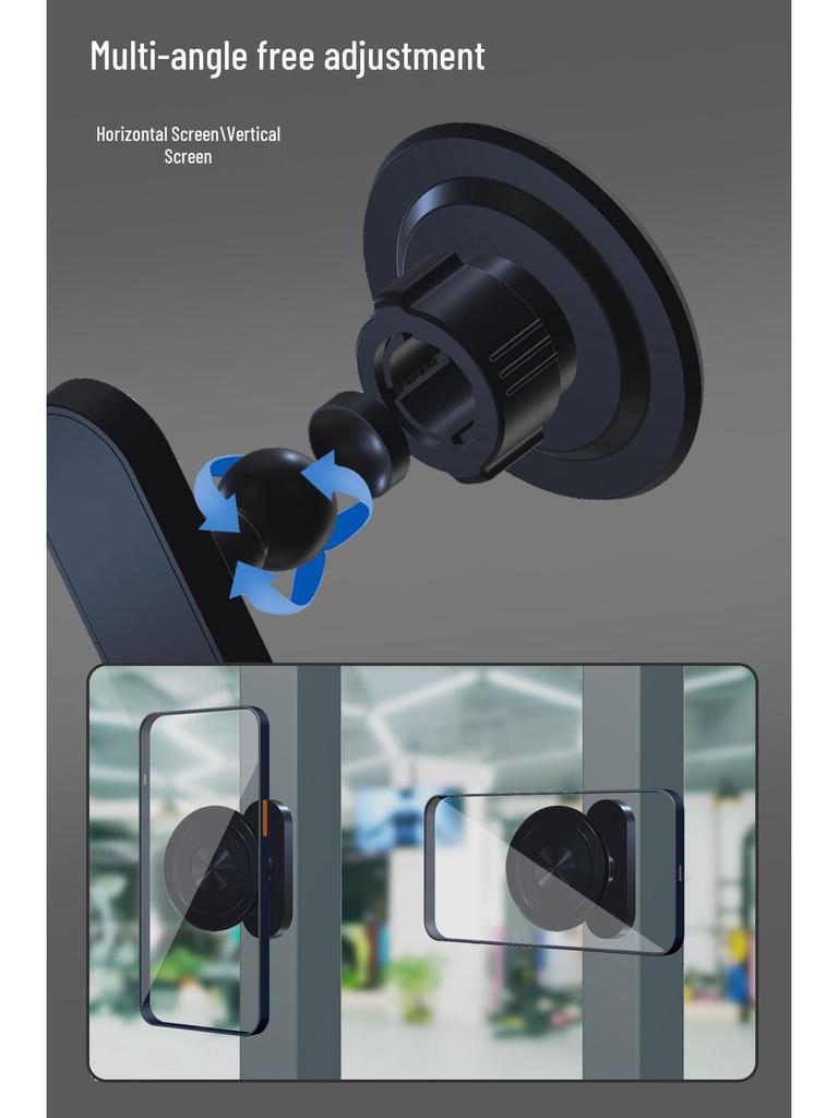 Aluminium Dual-Sided Magnetischer Handyhalter für Fitnessstudio, Laufband und Golfwagen