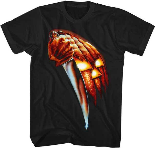 Halloween Horror Movie Michael Myers Pumpkin Bloody Knife Men T Shirt S