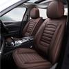 Black & White Faux Leather Car Seat Covers - Universal Fit, Lumbar Support, Waterproof, Anti-Slip, Durable for Cars, SUVs, Truck