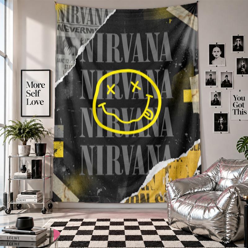 Nirvana Wandteppich Heimdekoration Wandbehang Tuch für Schlafzimmer Wohnzimmer Hintergrund