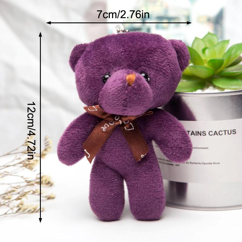 Stuffed Bear Plush Mini Toys 12 Pack Soft Teddy Dolls Small Size Party Goodie Bag Fillers for Birthday Events