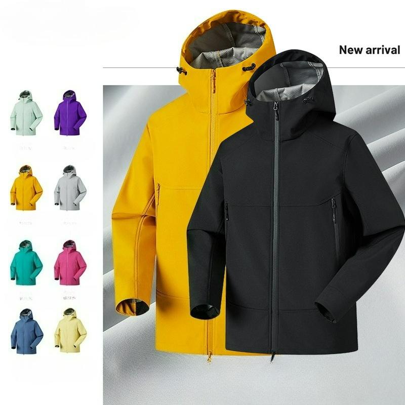 Veste à capuche softshell pour sports d'extérieur Trois-proof Veste décontractée pour hommes et femmes Veste Anti-feng Shui