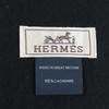 Great HERMES Scarf Recto Verso Embroidered logo and fringe scarf cashmere mens Used