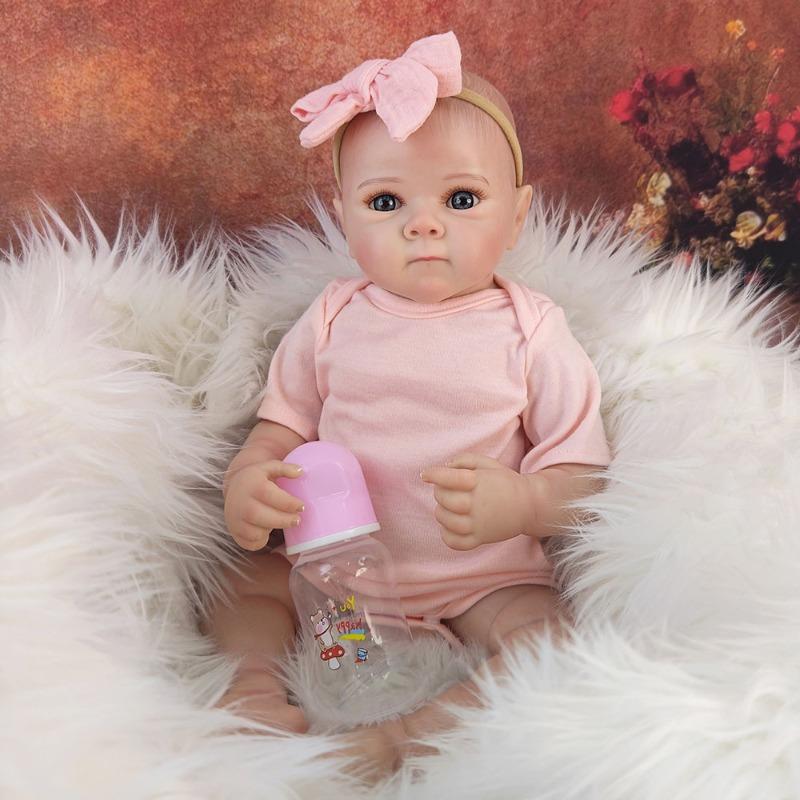 

Куклы Reborn Babesnug 45 см, реалистичные куклы-младенцы, девочки, подарочный набор для детей от 3 лет, реалистичные куклы-новорожденные с мягким виниловым силиконовым телом 18in doll + clothes