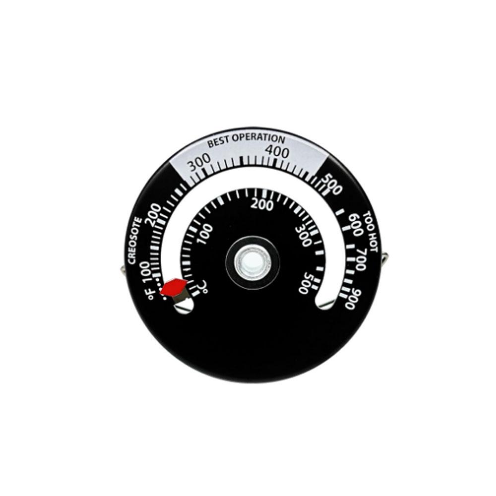 Hot Thermometer Magnetic Wood Stove Heater Fireplace Fan Mental Thermometer with Sensitivity Probe Household Barbecue Oven Tool