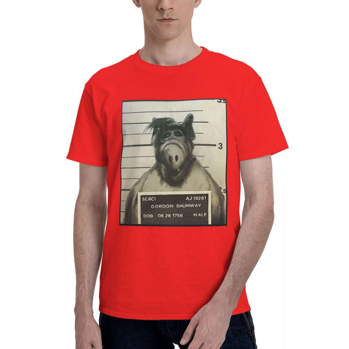 Alf Mugshot Classic 100 Cotton Casual Breathable Confortable Clothes Mens TShirts Clothes Men S