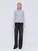 Leusejiem Soft Wool Tencel Turtleneck T-Shirt - Lightgray