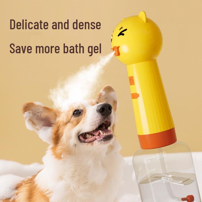 Evcil Hayvan Köpüklü Banyo Duş Köpürtücü - Tek Tuşlu Köpek ve Kedi Yıkama Seyreltme Makinesi