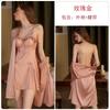 Women's Sheer Solid Cami Sleep Dress with Robe Lounge Wear Set