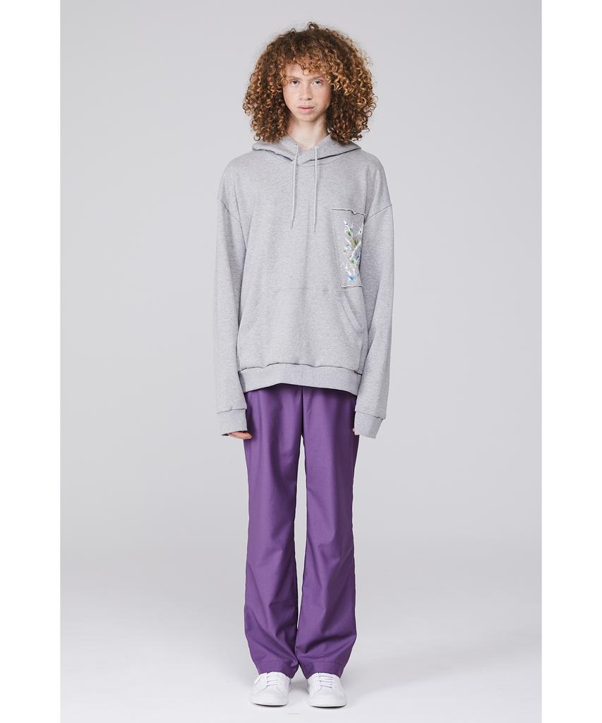 Millin Long Wide Trousers (Purple)