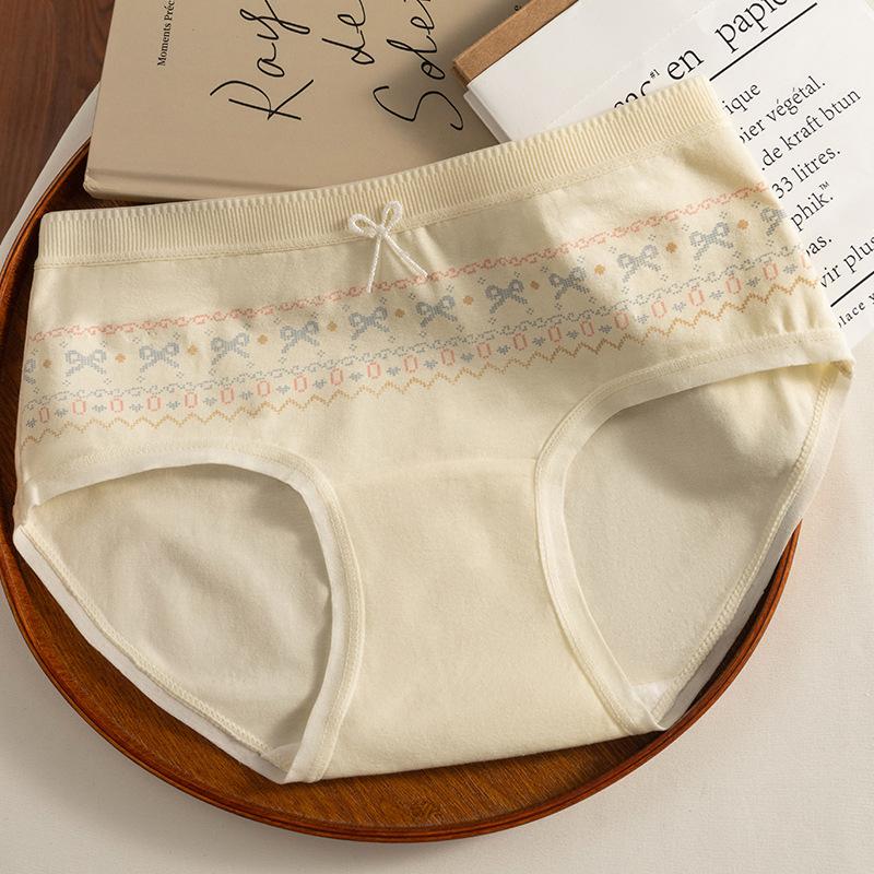 

Female Spring and Autumn Pure Cotton 10A Antibacterial Crotch Waist Triangle Briefs XL