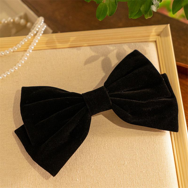 Velvet Velká mašle Vlásenka pro ženy Dívky Vintage Elegantní Vlásenky Pokrývka hlavy Pokrývka hlavy Vynikající vlasové doplňky Dárky