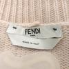 FENDI Good condition Calligraphy cashmere short knit top for women, pink beige, size 36, FZX699 tops 36 pink beigeUsed