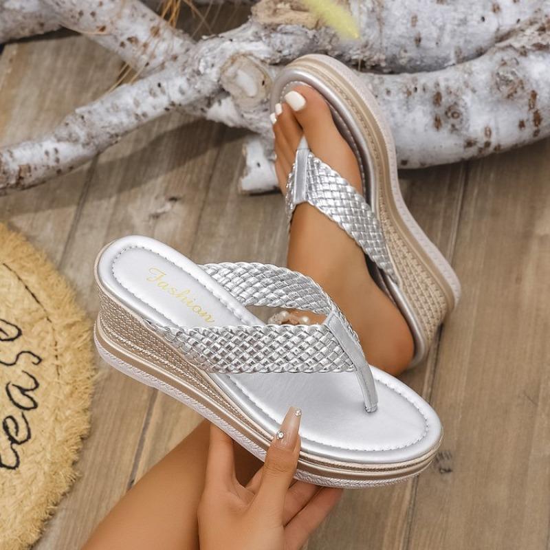 Women Slippers Wedge Flip-flops Fashion Women Shoes Ladies Thick Bottom Sandals Platform High Heels Slippers 2026 Slides Women