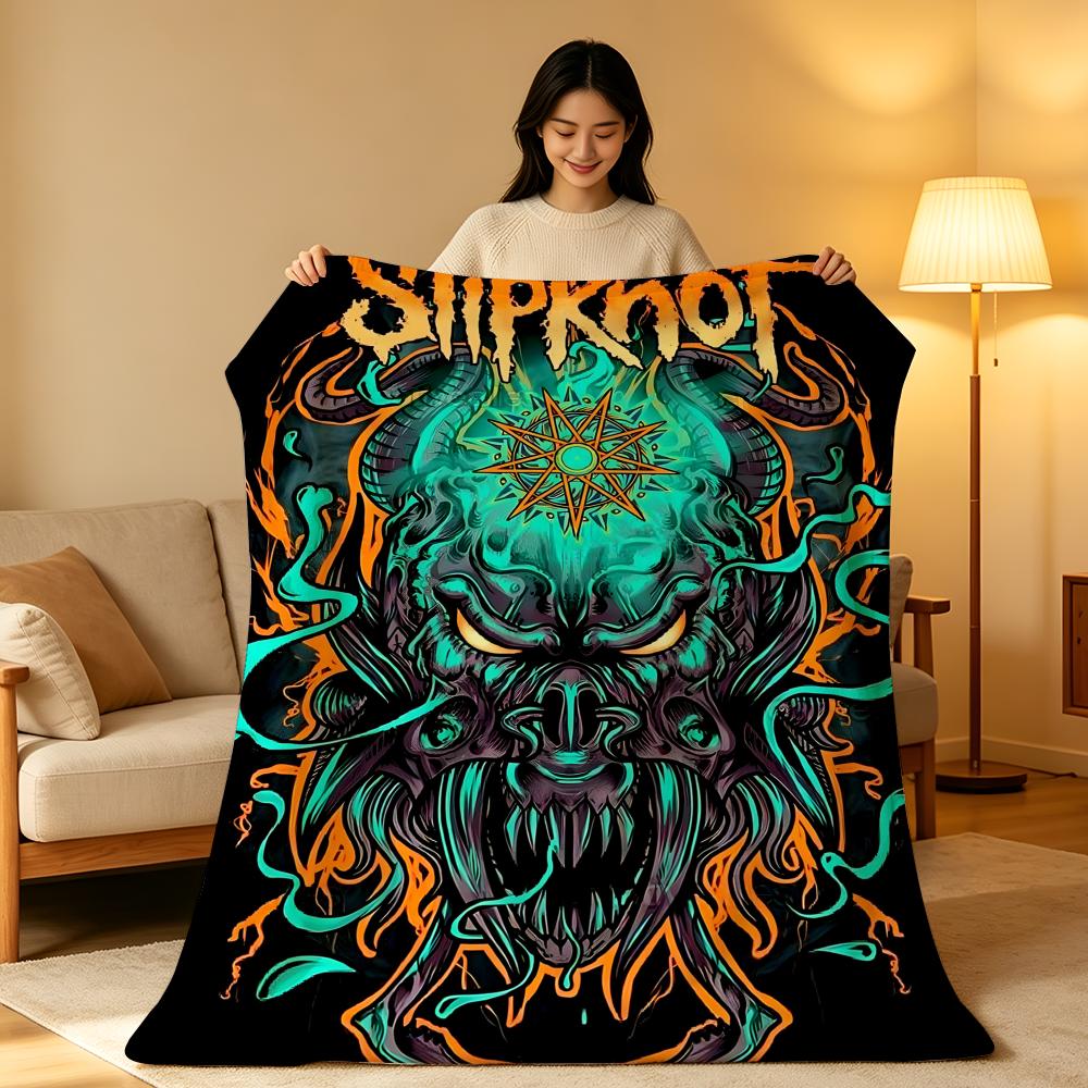 Band S-Slipknot Throw High-Density Short Plush Blanket Soft Skin-Friendly for Sofa Nap Air-Conditioned Room